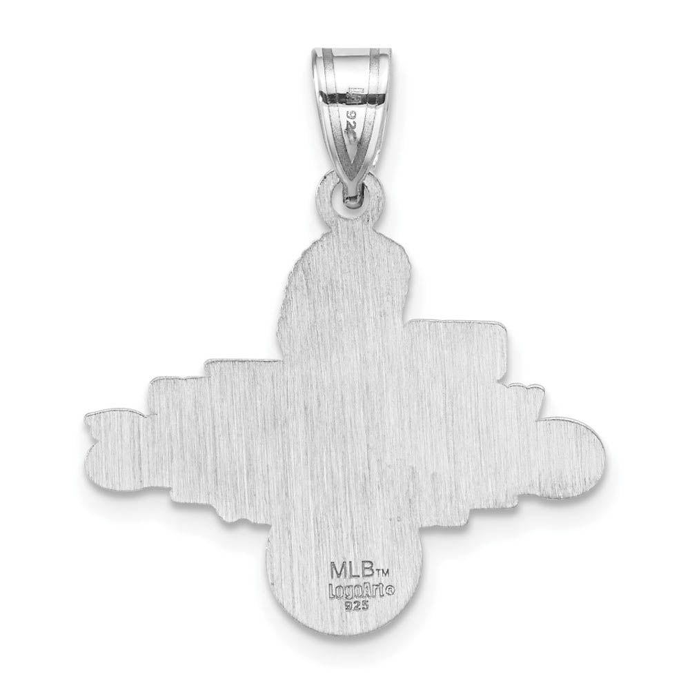 Alternate view of the Sterling Silver 2024 World Series Champions LA Dodgers Pendant by The Black Bow Jewelry Co.