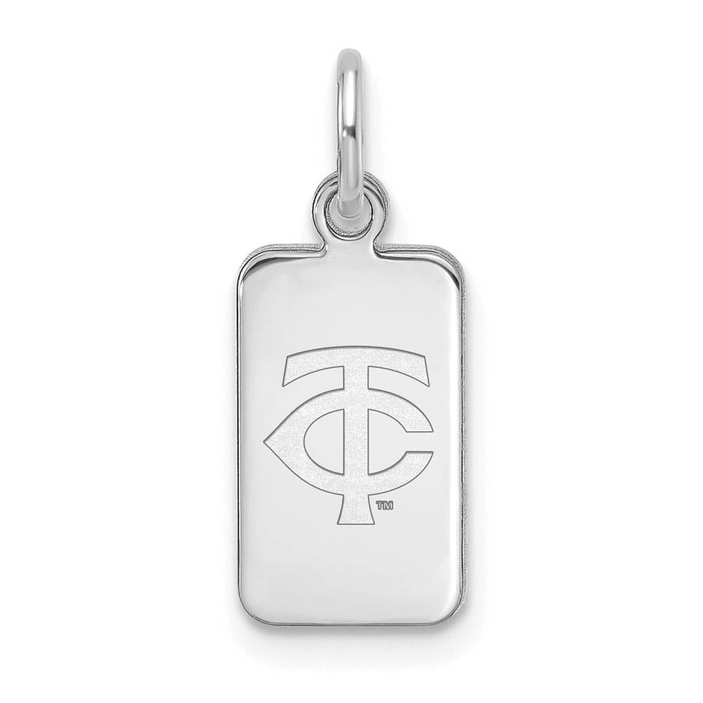 Sterling Silver MLB Minnesota Twins XS (Tiny) TC Tag Charm, Item P32430 by The Black Bow Jewelry Co.