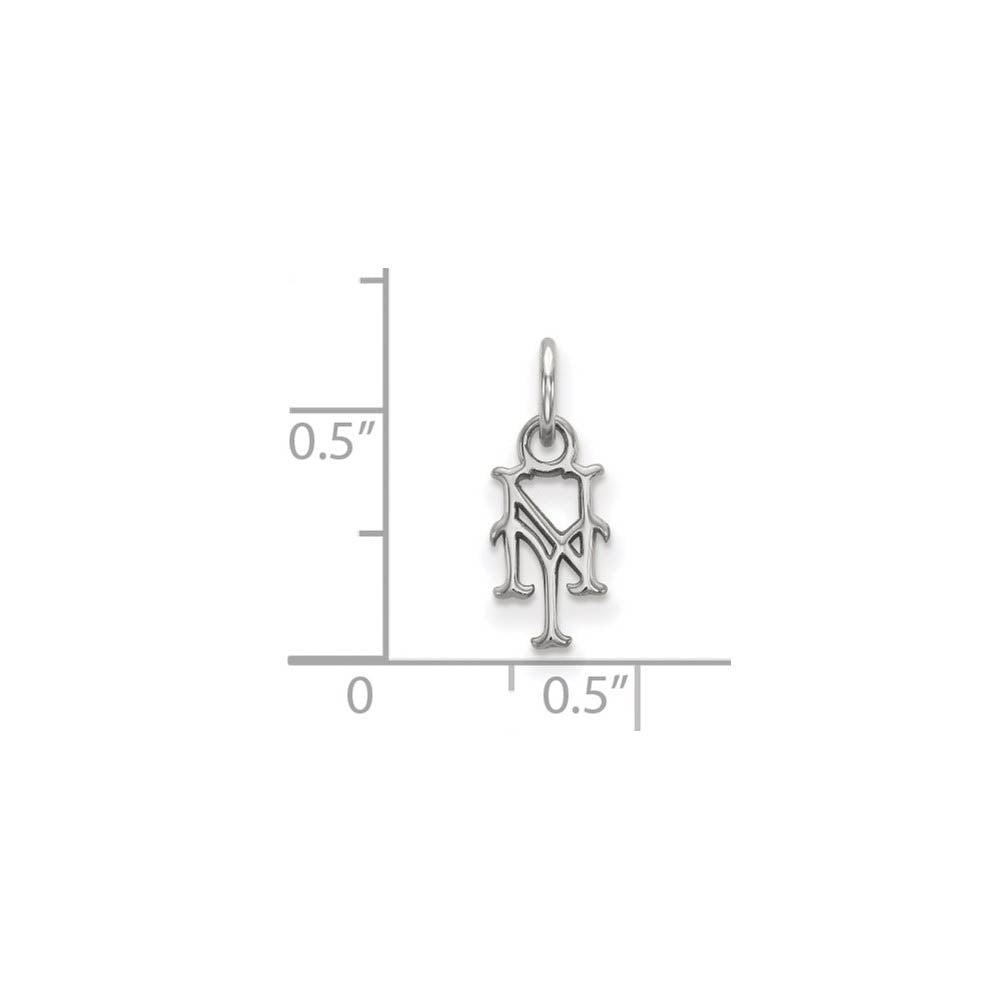 Alternate view of the Sterling Silver MLB New York Mets XS (Tiny) Charm by The Black Bow Jewelry Co.