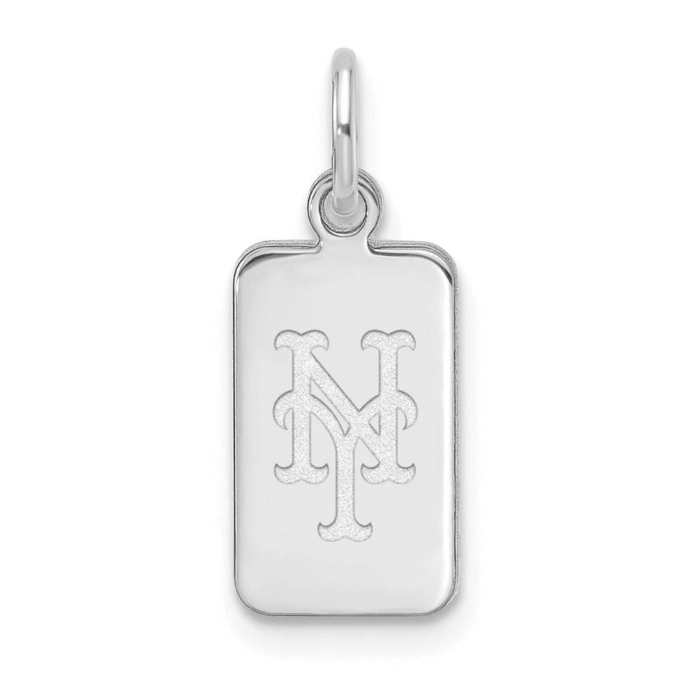 Sterling Silver MLB New York Mets XS (Tiny) Tag Charm, Item P32519 by The Black Bow Jewelry Co.
