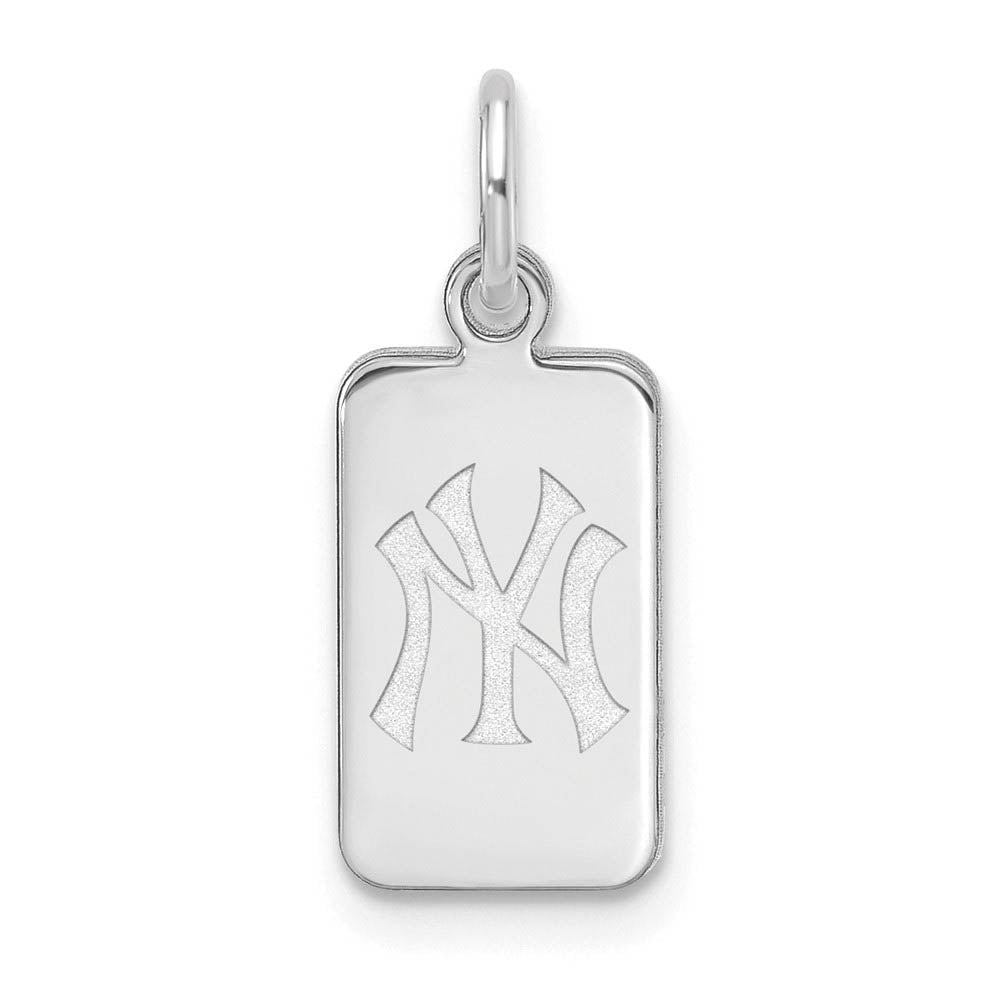 Sterling Silver MLB New York Yankees XS (Tiny) Tag Charm, Item P32633 by The Black Bow Jewelry Co.