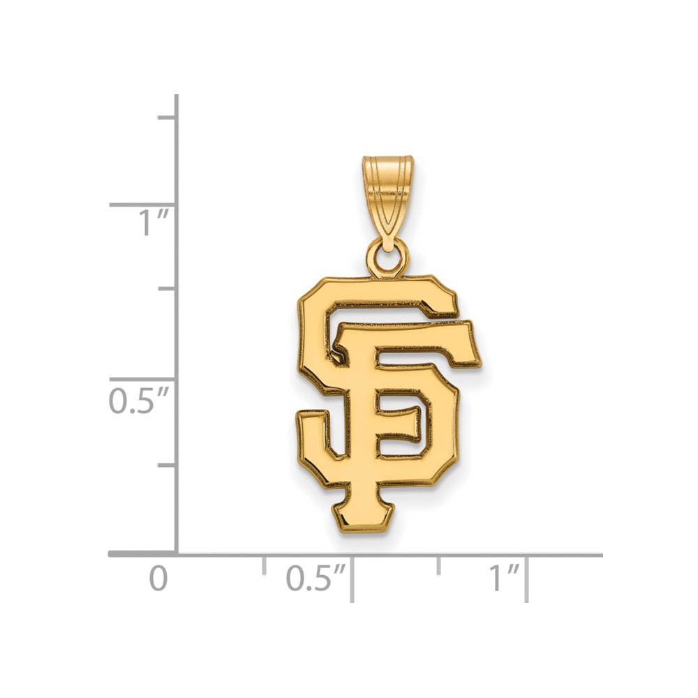 Alternate view of the 14K Yellow Gold MLB San Francisco Giants Large Pendant by The Black Bow Jewelry Co.