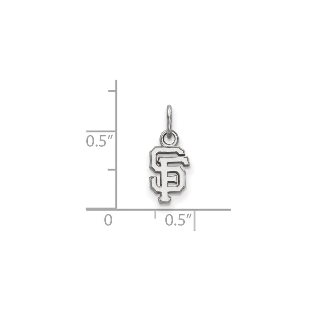 Alternate view of the Sterling Silver MLB San Francisco Giants XS (Tiny) Charm by The Black Bow Jewelry Co.