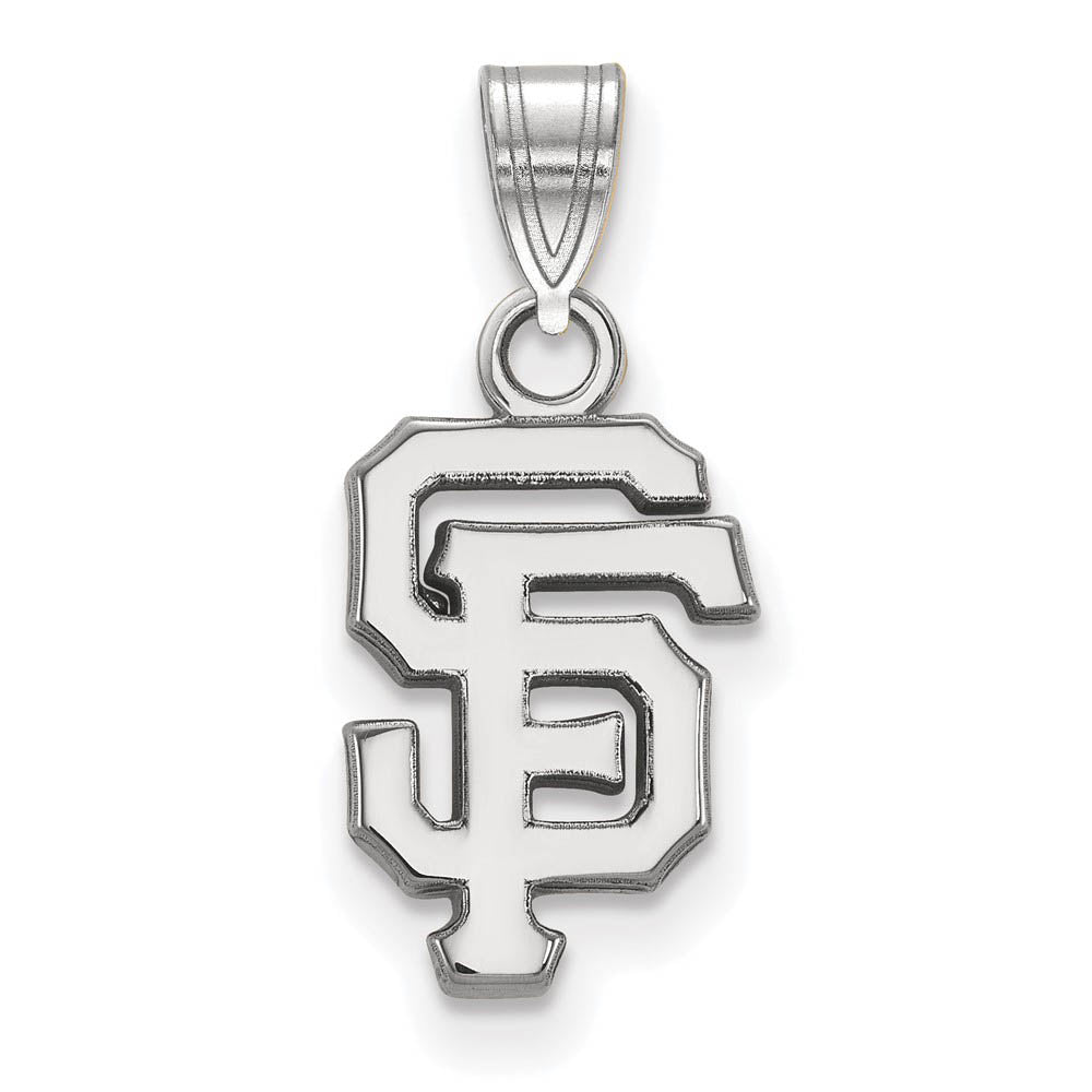 Sterling Silver MLB San Francisco Giants Small Pendant, Item P32987 by The Black Bow Jewelry Co.