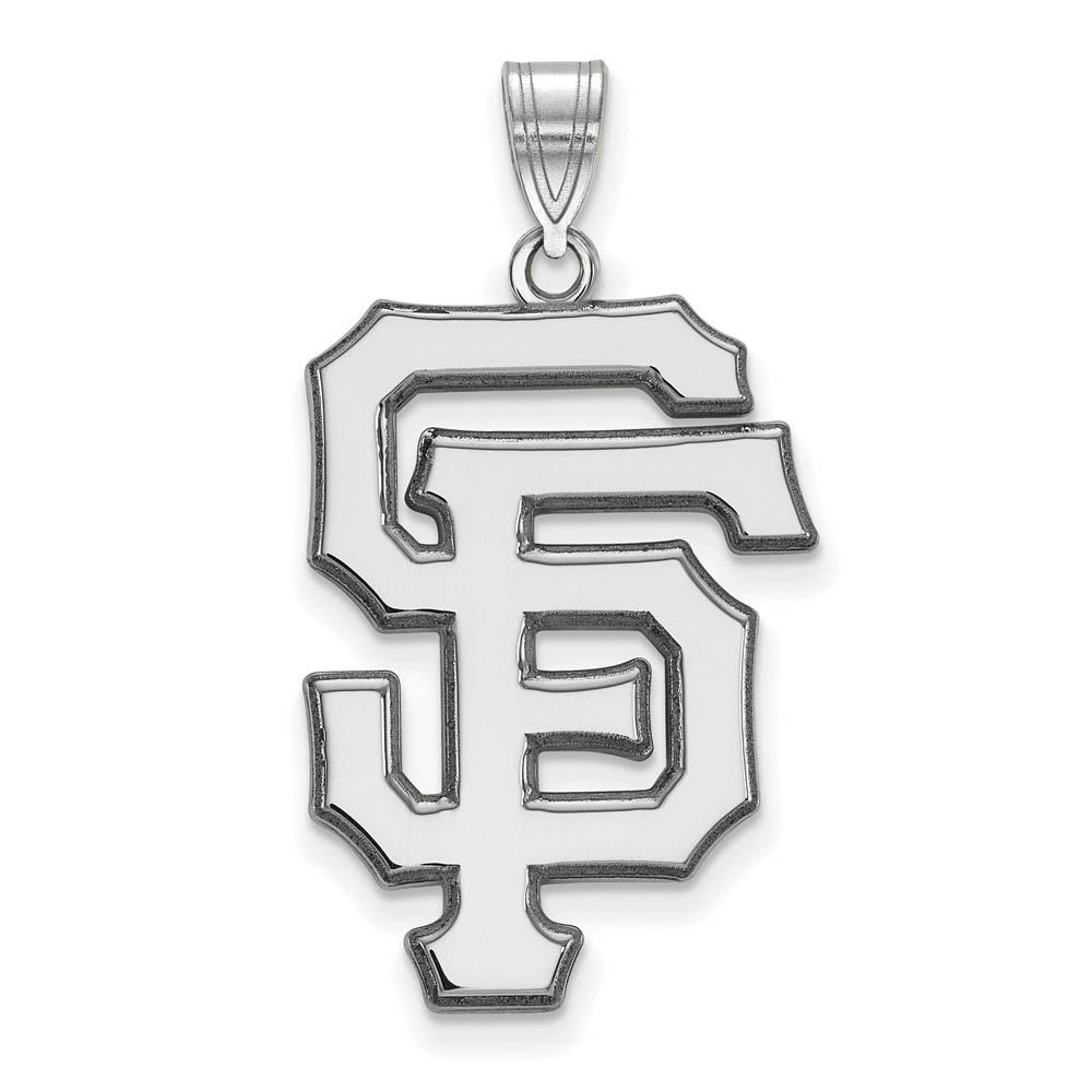Sterling Silver MLB San Francisco Giants Extra Large Pendant, Item P32990 by The Black Bow Jewelry Co.