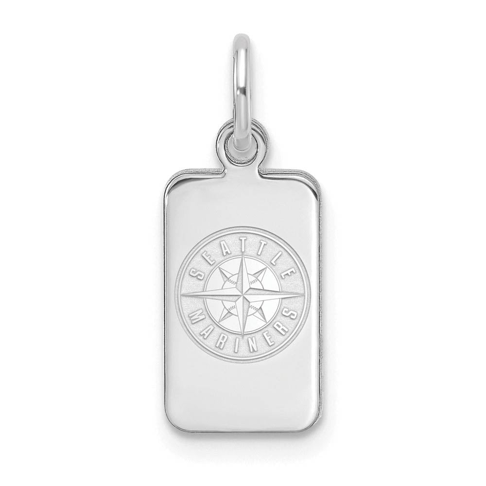 Sterling Silver MLB Seattle Mariners XS (Tiny) Tag Charm, Item P33062 by The Black Bow Jewelry Co.