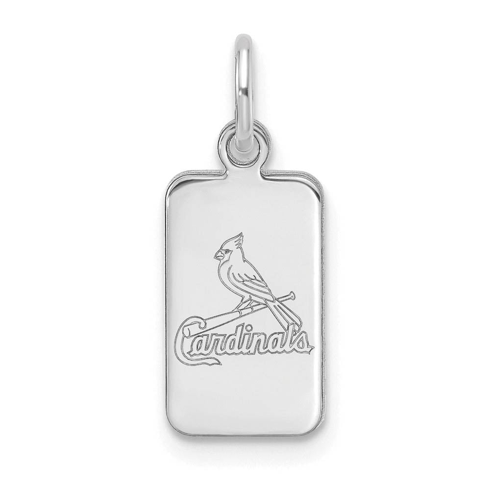 Sterling Silver MLB St. Louis Cardinals XS (Tiny) Tag Charm, Item P33179 by The Black Bow Jewelry Co.