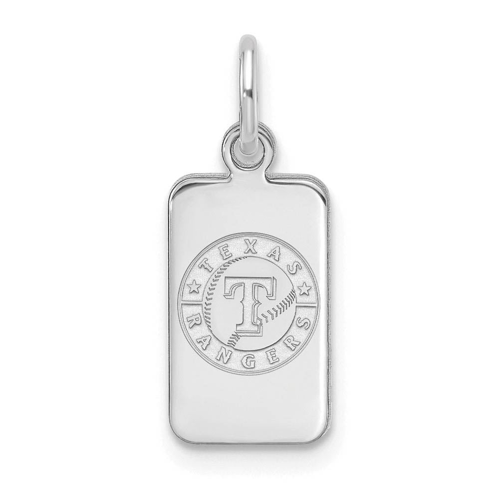 Sterling Silver MLB Texas Rangers XS (Tiny) Tag Charm, Item P33292 by The Black Bow Jewelry Co.