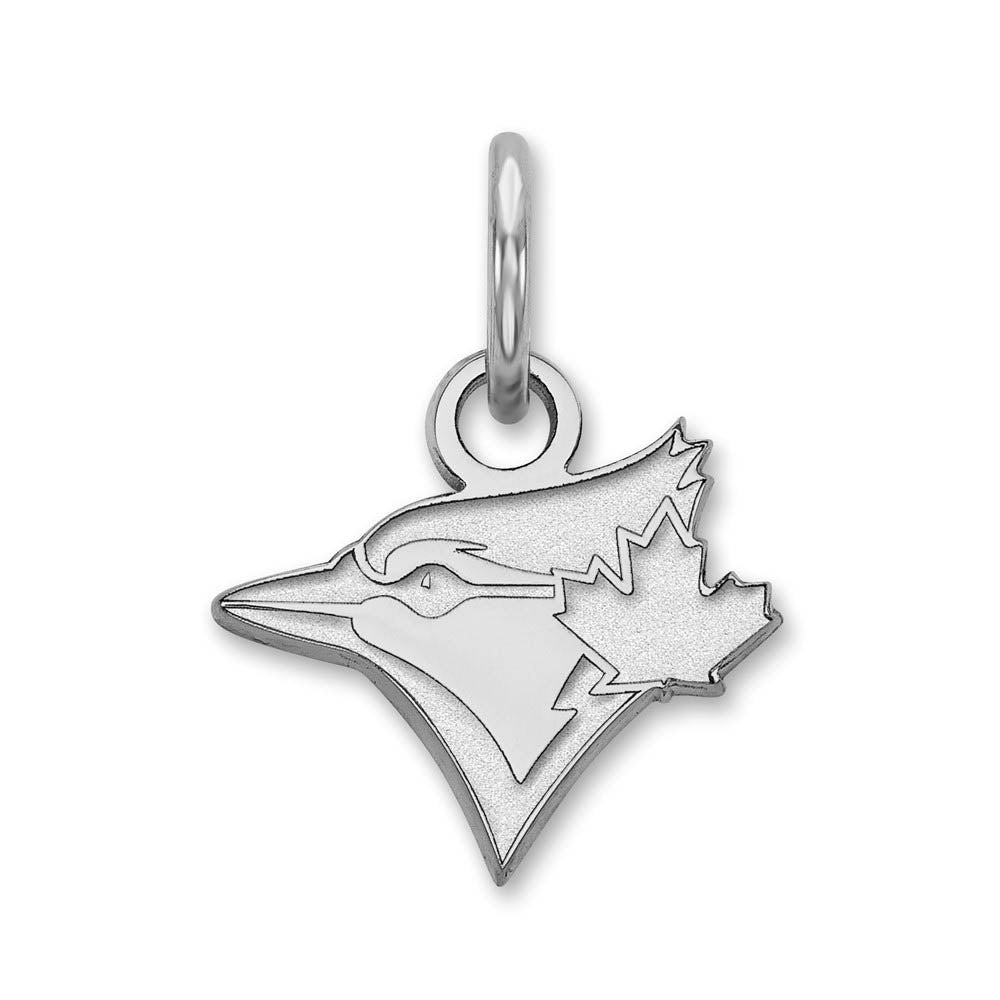 10K White Gold MLB Toronto Blue Jays XS (Tiny) Logo Charm, Item P33300 by The Black Bow Jewelry Co.