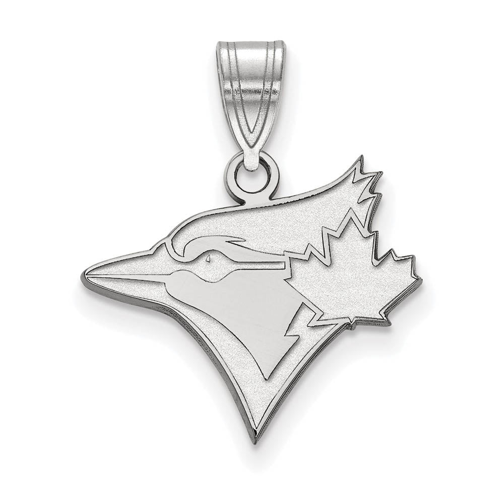 10K White Gold MLB Toronto Blue Jays Medium Logo Pendant, Item P33302 by The Black Bow Jewelry Co.