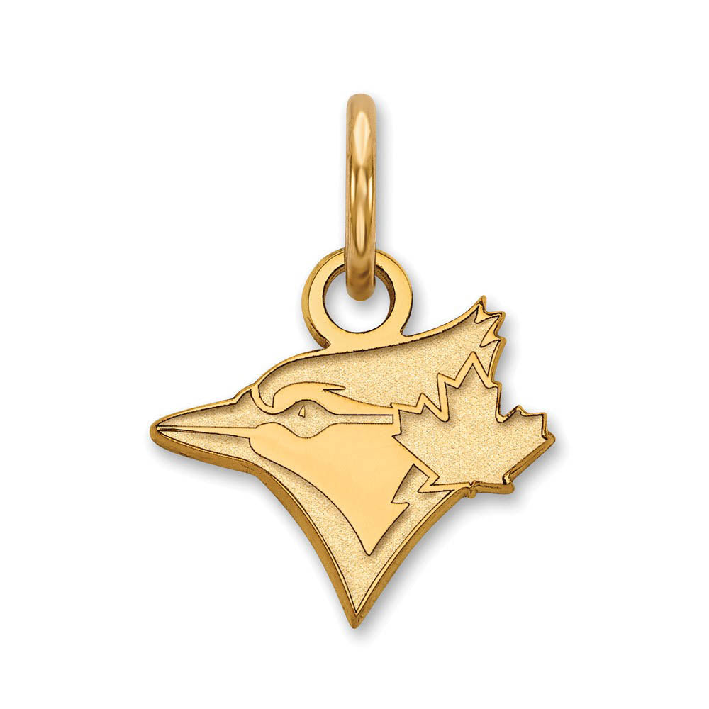 10K Yellow Gold MLB Toronto Blue Jays XS (Tiny) Logo Charm, Item P33310 by The Black Bow Jewelry Co.