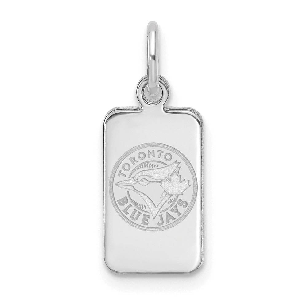 Sterling Silver MLB Toronto Blue Jays XS (Tiny) Tag Charm, Item P33361 by The Black Bow Jewelry Co.