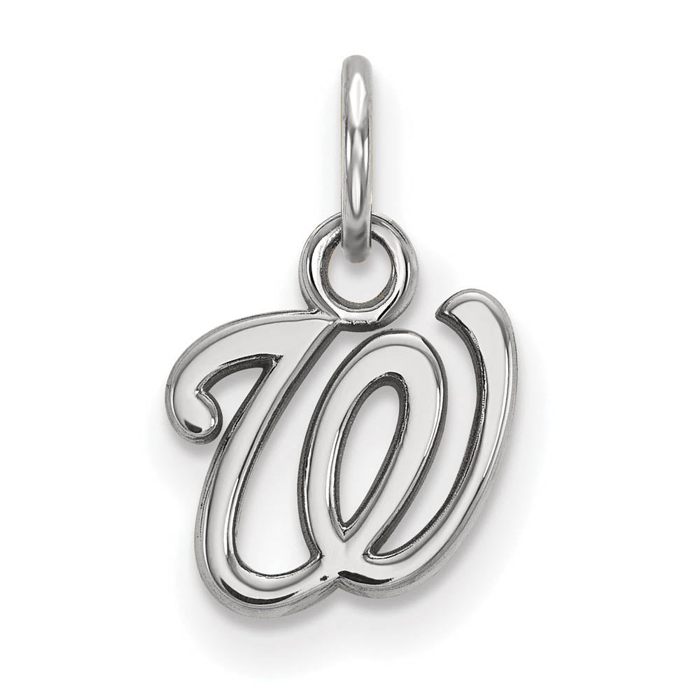 Sterling Silver MLB Washington Nationals XS (Tiny) Letter Charm, Item P33414 by The Black Bow Jewelry Co.