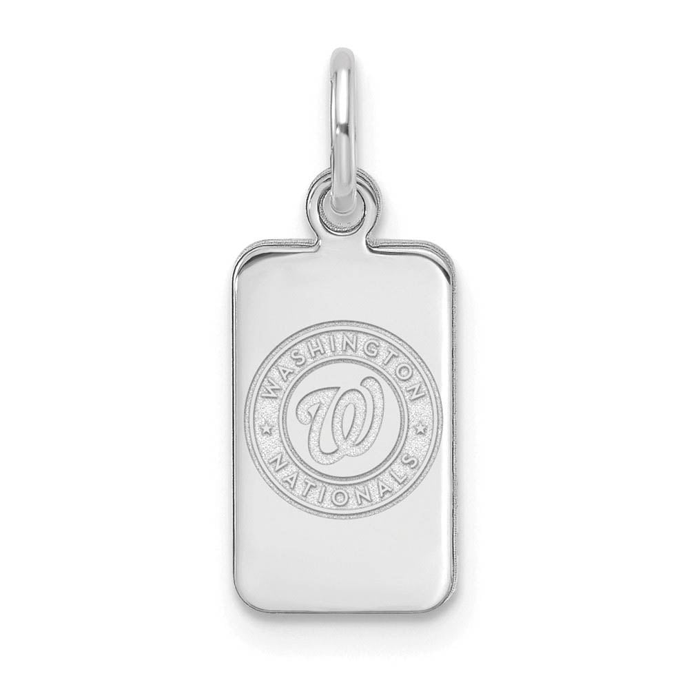 Sterling Silver MLB Washington Nationals XS (Tiny) Tag Charm, Item P33423 by The Black Bow Jewelry Co.