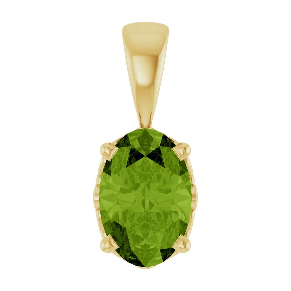 14K Yellow Gold Natural Citrine Scroll Pendant, 6x4mm Oval, Item P33438-6 by The Black Bow Jewelry Co.