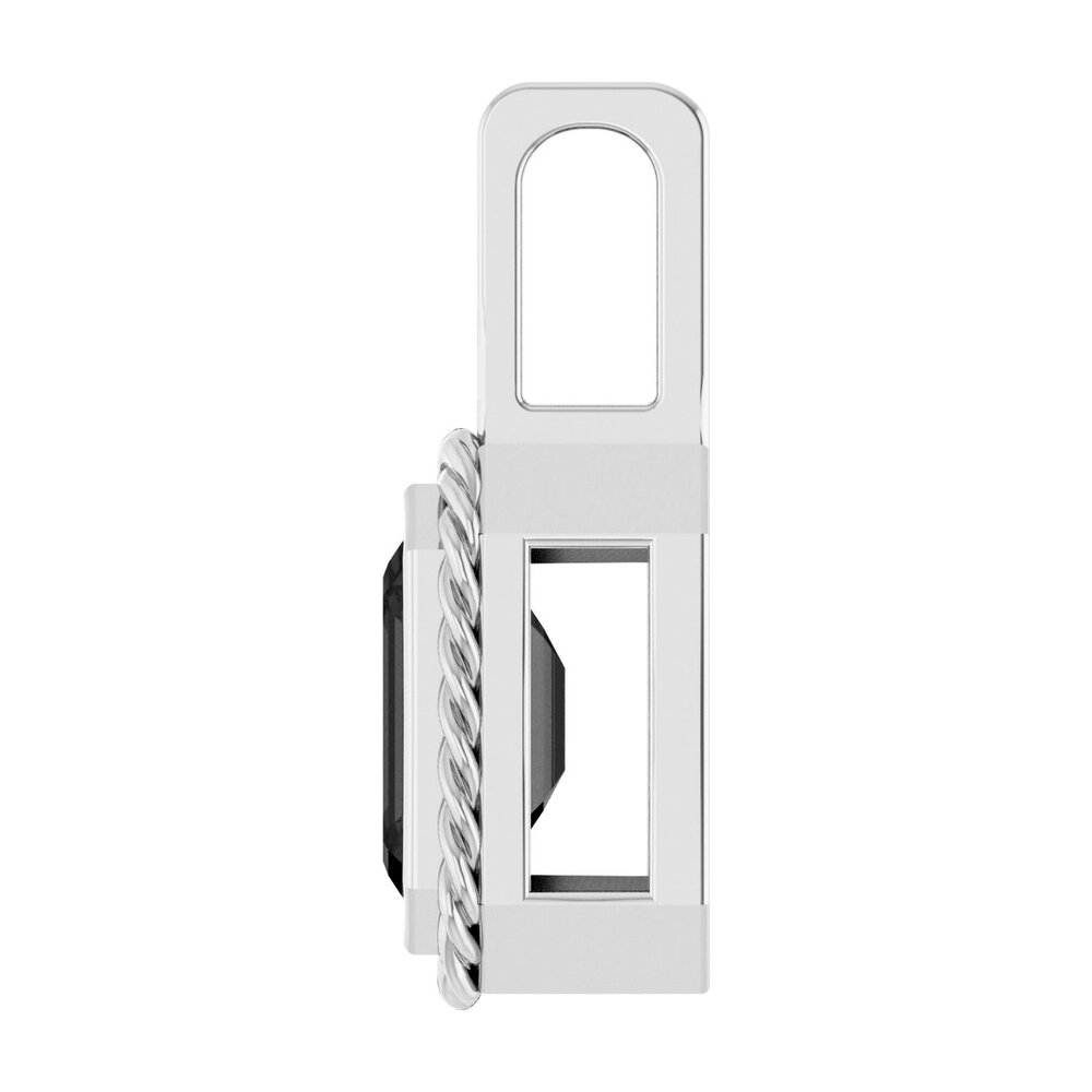 Alternate view of the 14K White Gold Natural Black Onyx Men's Pendant, 8 x 16mm by The Black Bow Jewelry Co.