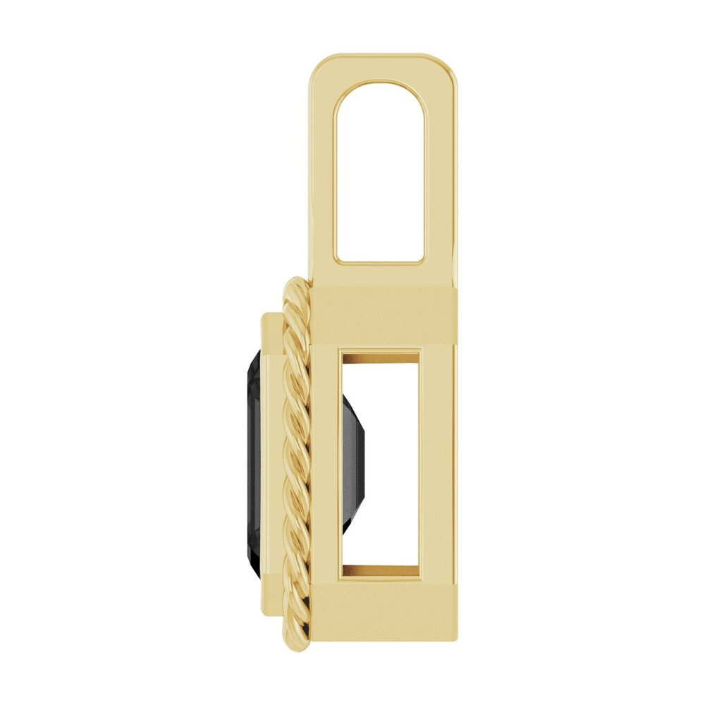 Alternate view of the 14K Yellow Gold Natural Black Onyx Men's Pendant, 8 x 16mm by The Black Bow Jewelry Co.