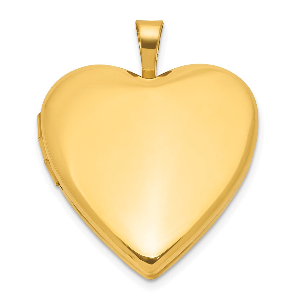 1/20 14K Gold Filled Polished and Satin 20mm Heart 2 Frame Locket, Item P33445-20 by The Black Bow Jewelry Co.