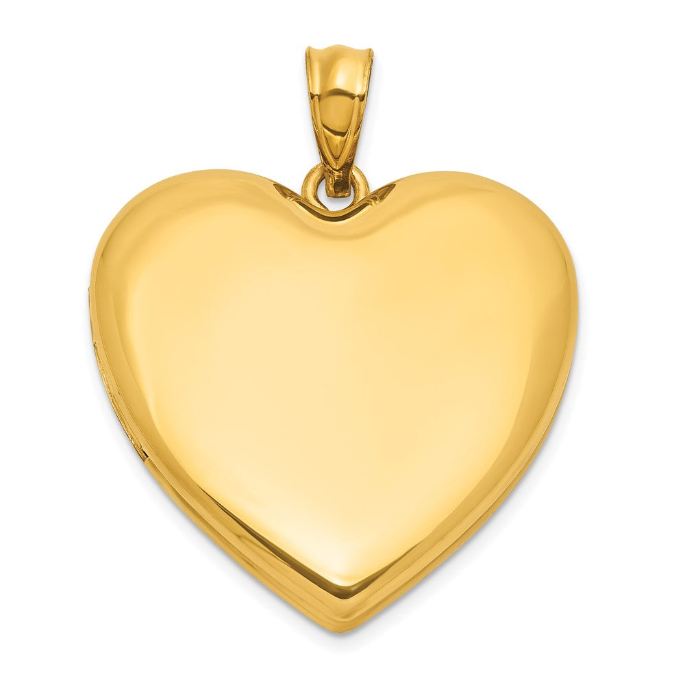 1/20 14K Gold Filled Polished and Satin 24mm Heart 2 Frame Locket, Item P33445-24 by The Black Bow Jewelry Co.