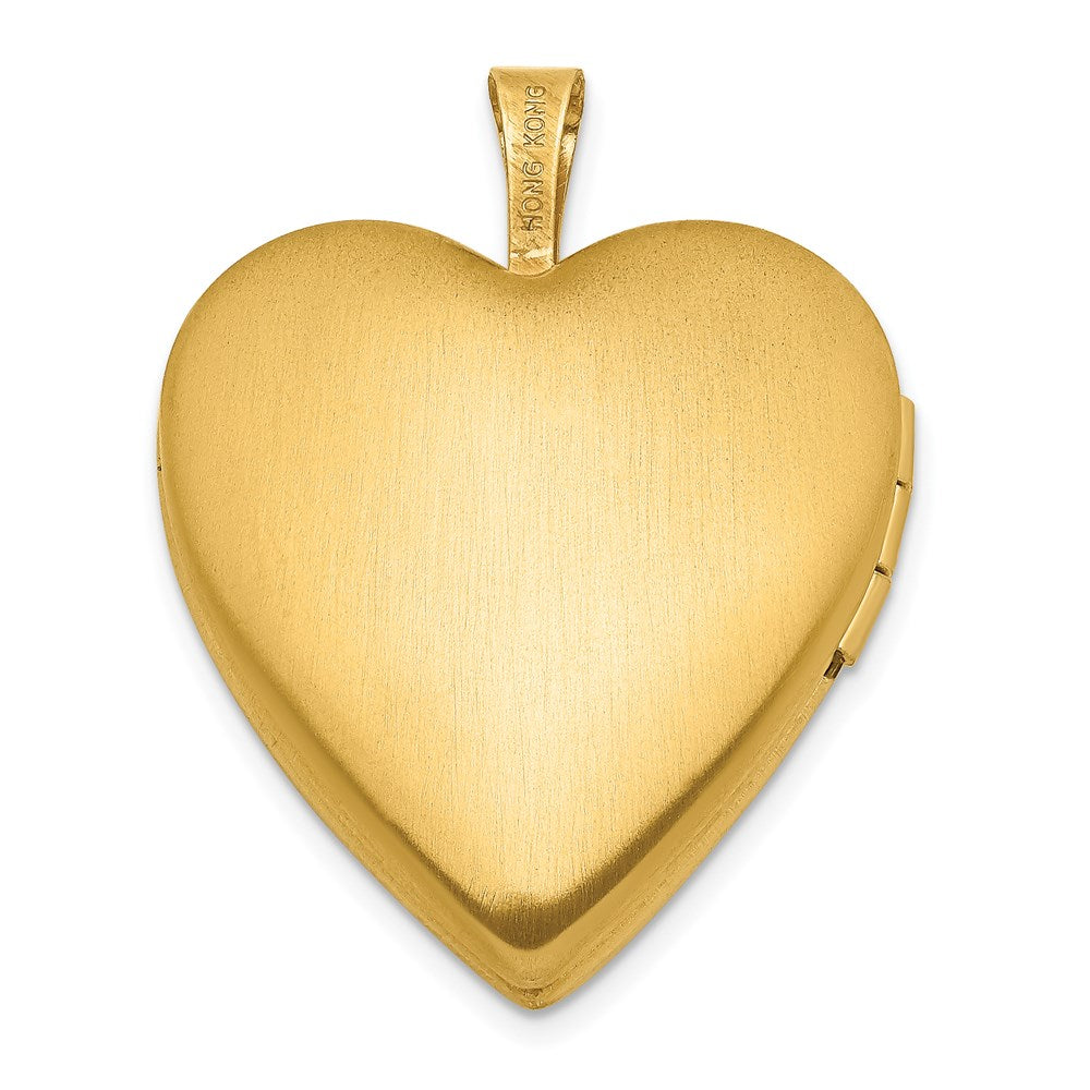 Alternate view of the 1/20 14K Gold Filled Fancy Border 19mm Heart 2 Frame Locket by The Black Bow Jewelry Co.