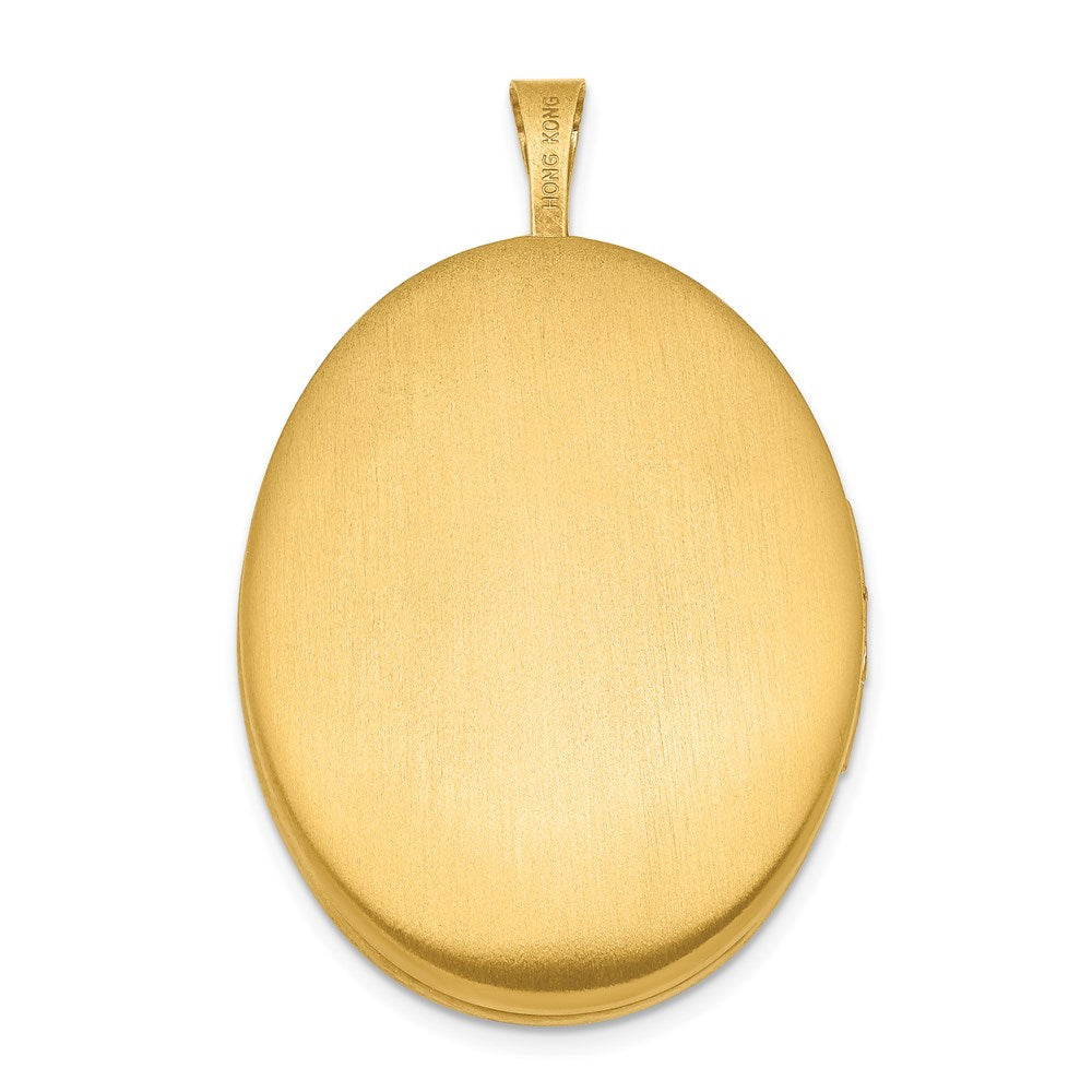 Alternate view of the 1/20 14K Gold Filled 26mm Floral Oval 2 Frame Locket by The Black Bow Jewelry Co.