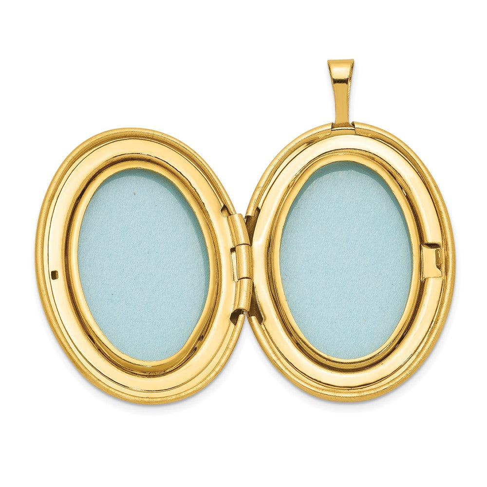 Alternate view of the 1/20 14K Gold Filled 26mm Floral Oval 2 Frame Locket by The Black Bow Jewelry Co.