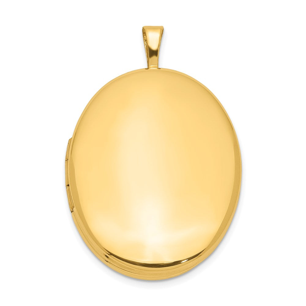 1/20 14K Gold Filled 26mm Polished and Satin Oval 2 Frame Locket, Item P33451 by The Black Bow Jewelry Co.