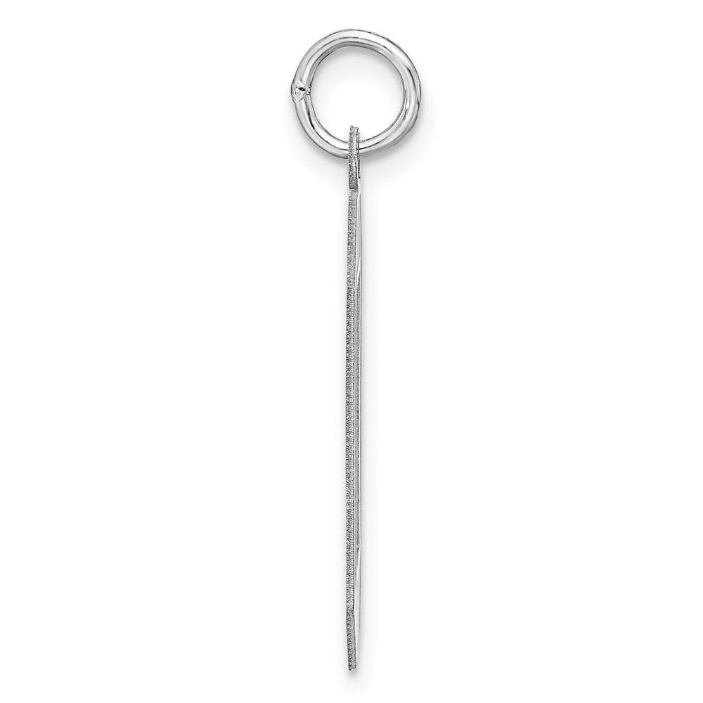Alternate view of the Sterling Silver, Jersey Collection, Extra Large Number 0 Pendant by The Black Bow Jewelry Co.