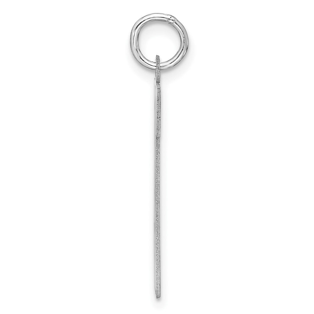 Alternate view of the Sterling Silver, Jersey Collection, Extra Large Number 1 Pendant by The Black Bow Jewelry Co.