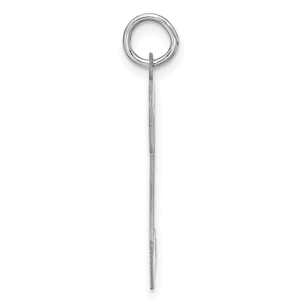 Alternate view of the Sterling Silver, Jersey Collection, Extra Large Number 2 Pendant by The Black Bow Jewelry Co.