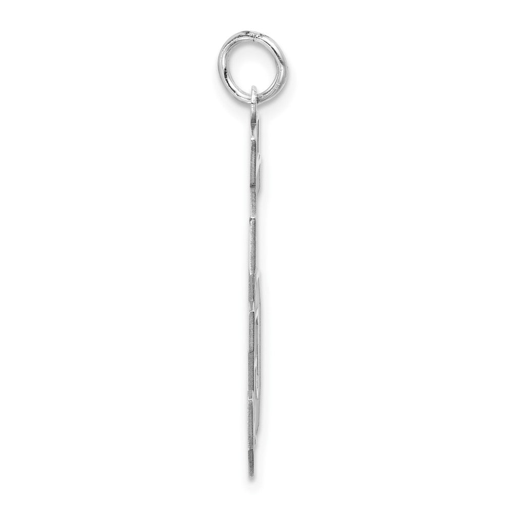 Alternate view of the Sterling Silver, Jersey Collection, Extra Large Number 35 Pendant by The Black Bow Jewelry Co.