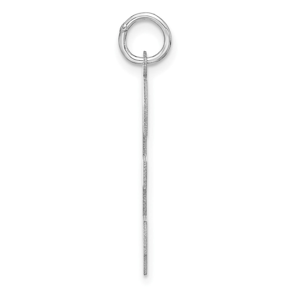 Alternate view of the Sterling Silver, Jersey Collection, Extra Large Number 3 Pendant by The Black Bow Jewelry Co.