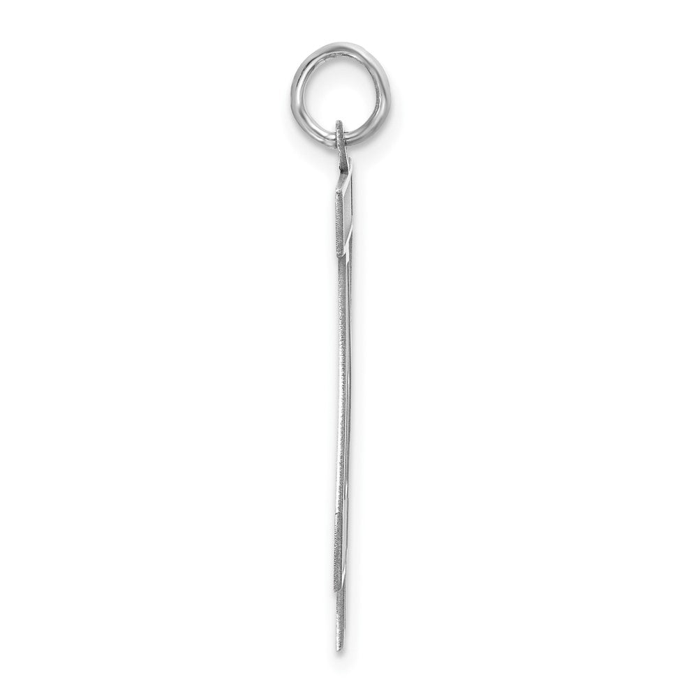 Alternate view of the Sterling Silver, Jersey Collection, Extra Large Number 44 Pendant by The Black Bow Jewelry Co.