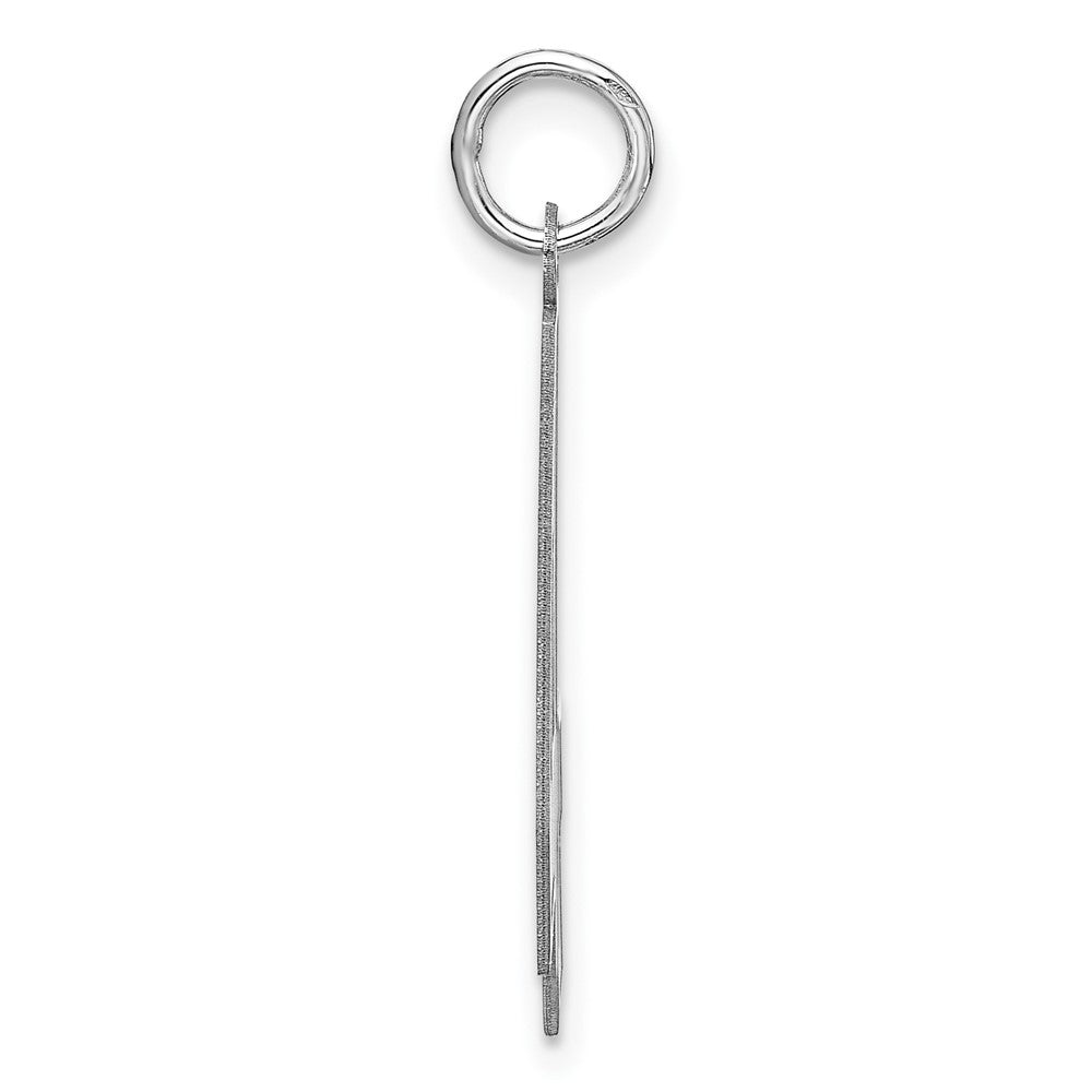 Alternate view of the Sterling Silver, Jersey Collection, Extra Large Number 4 Pendant by The Black Bow Jewelry Co.