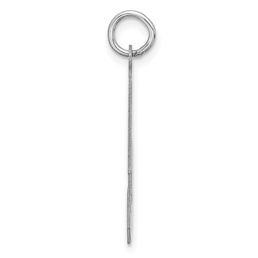 Alternate view of the Sterling Silver, Jersey Collection, Extra Large Number 5 Pendant by The Black Bow Jewelry Co.