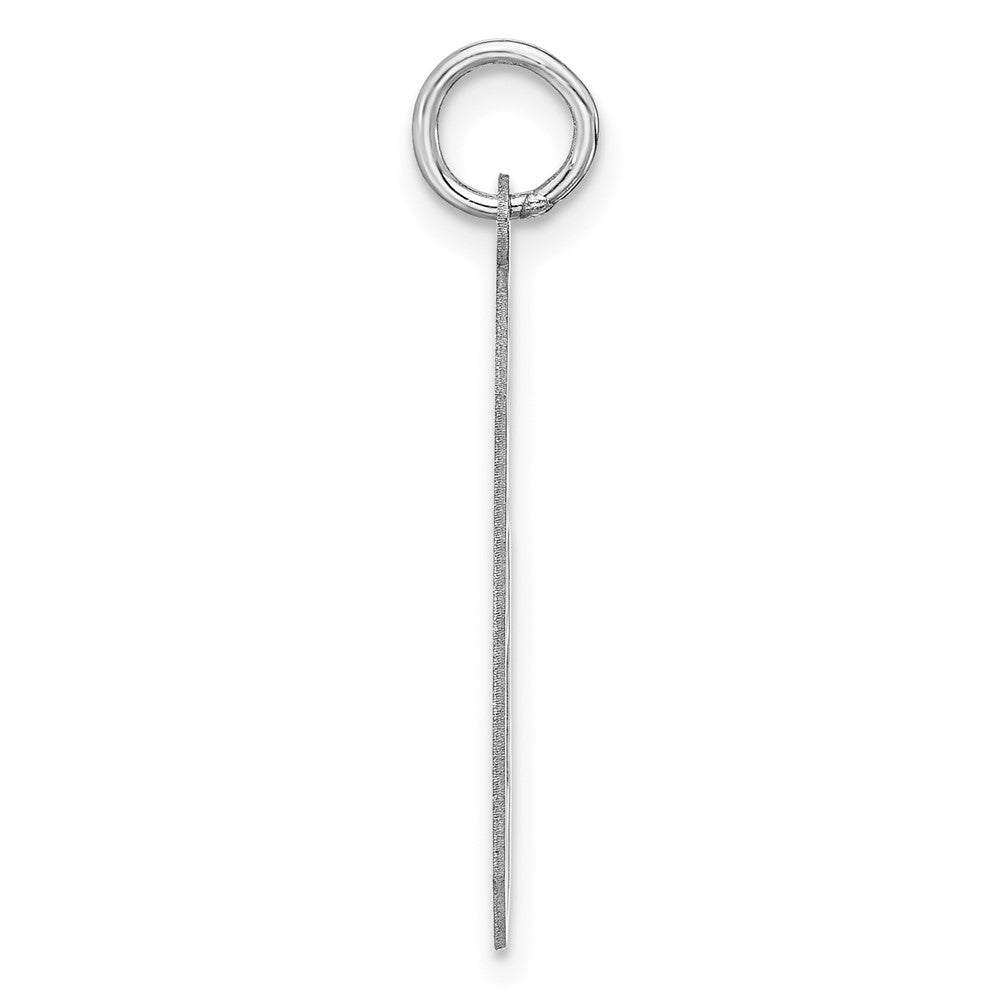 Alternate view of the Sterling Silver, Jersey Collection, Extra Large Number 6 Pendant by The Black Bow Jewelry Co.