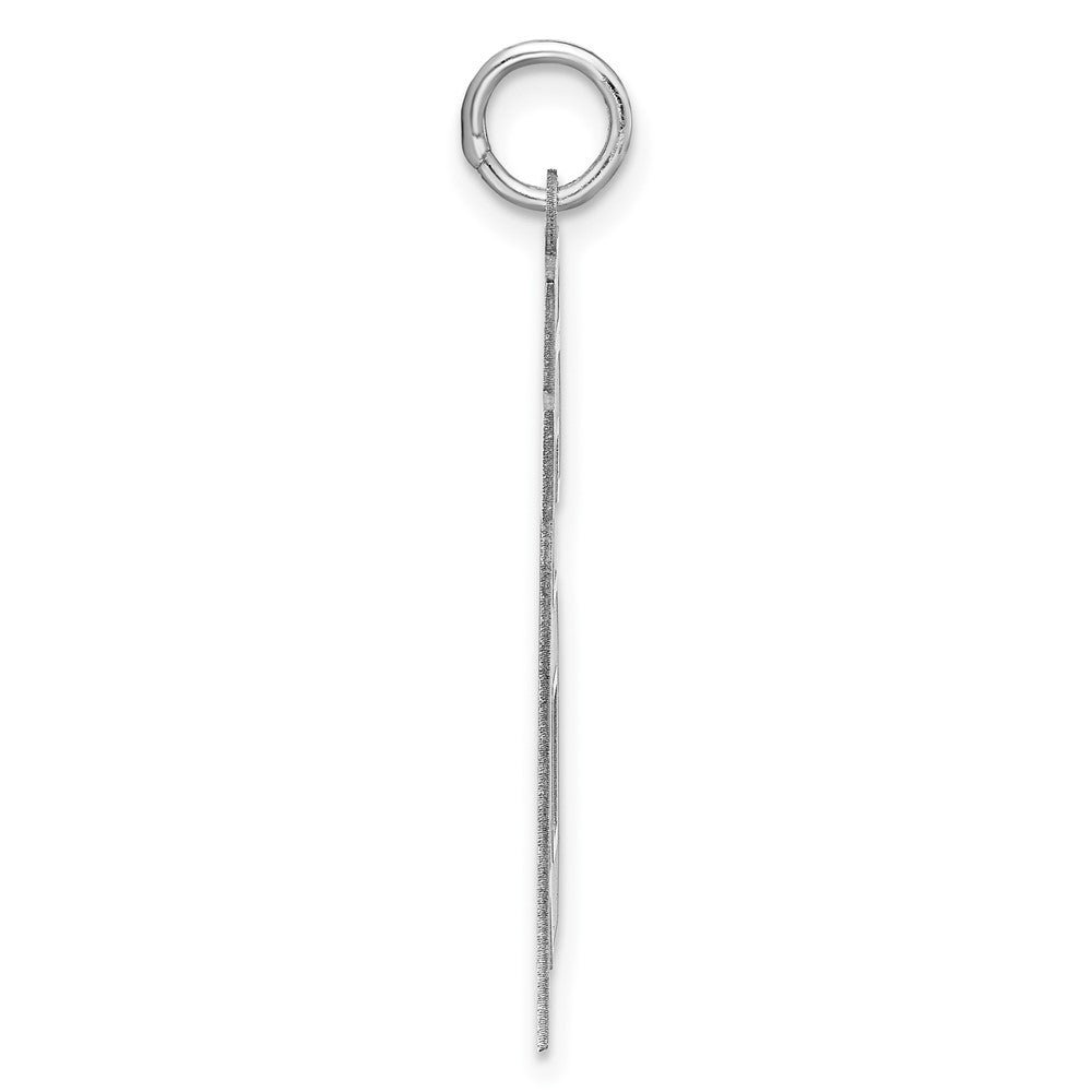 Alternate view of the Sterling Silver, Jersey Collection, Extra Large Number 76 Pendant by The Black Bow Jewelry Co.