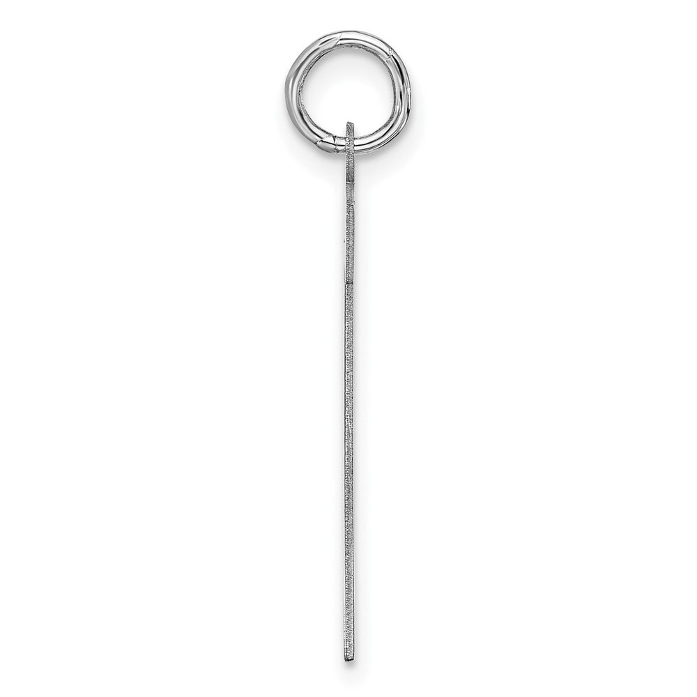 Alternate view of the Sterling Silver, Jersey Collection, Extra Large Number 7 Pendant by The Black Bow Jewelry Co.