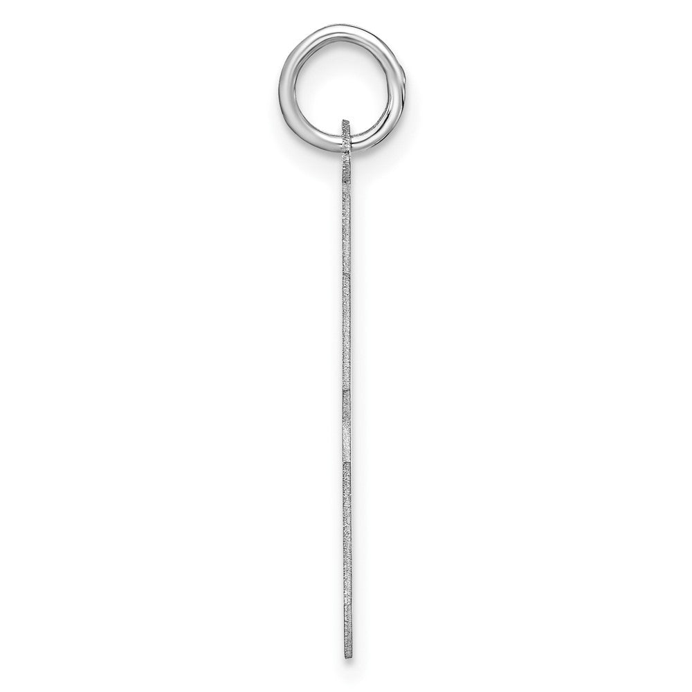 Alternate view of the Sterling Silver, Jersey Collection, Extra Large Number 8 Pendant by The Black Bow Jewelry Co.
