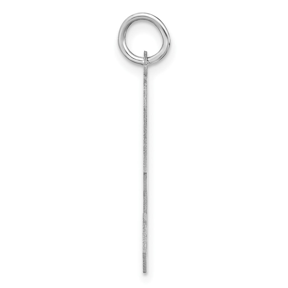 Alternate view of the Sterling Silver, Jersey Collection, Extra Large Number 9 Pendant by The Black Bow Jewelry Co.