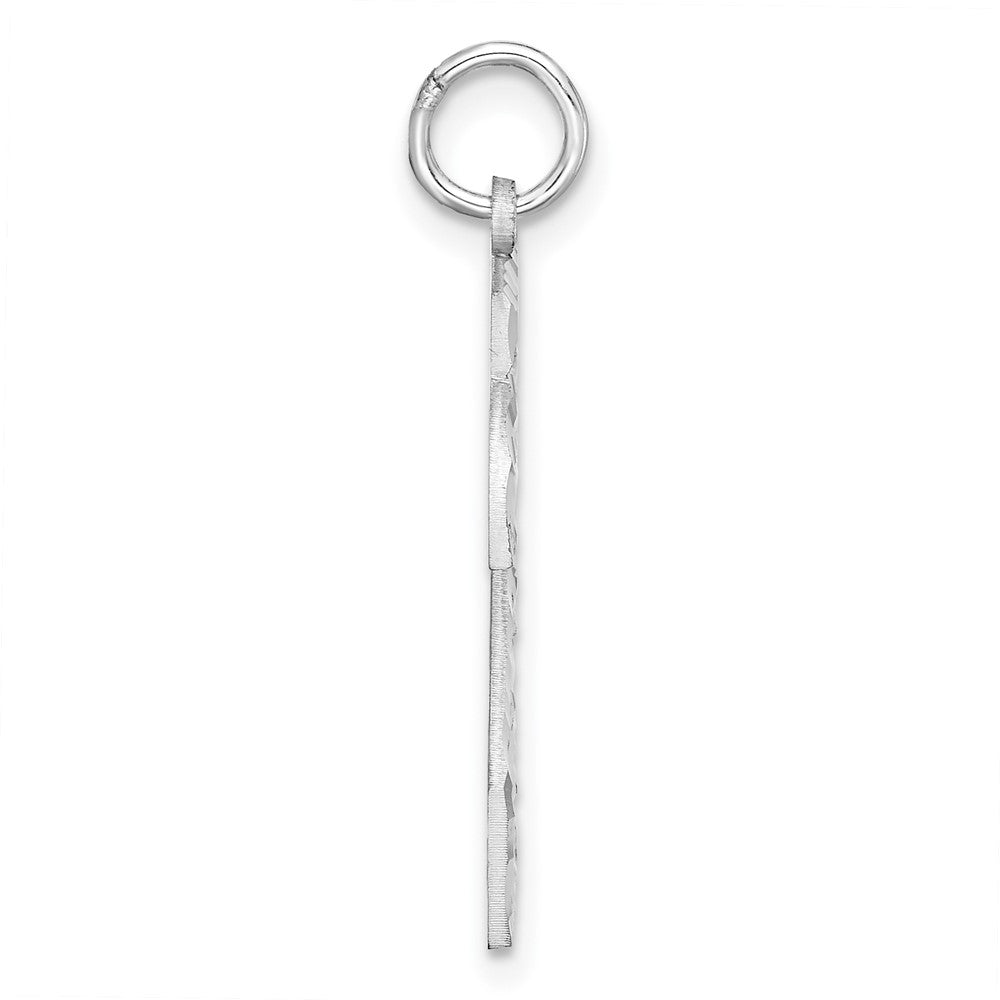 Alternate view of the Sterling Silver, Varsity Collection, Large D/C Pendant, Number 23 by The Black Bow Jewelry Co.