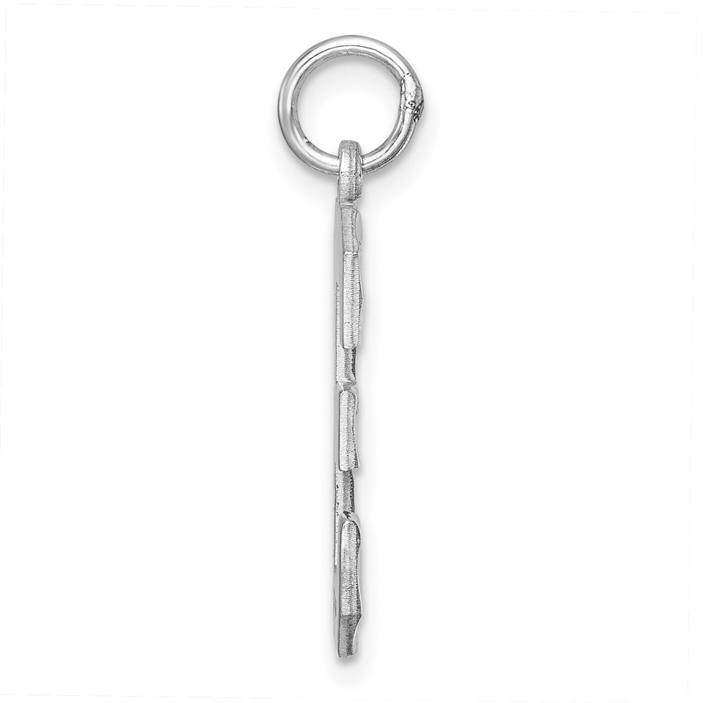 Alternate view of the Sterling Silver, Varsity Collection, Large D/C Pendant, Number 3 by The Black Bow Jewelry Co.
