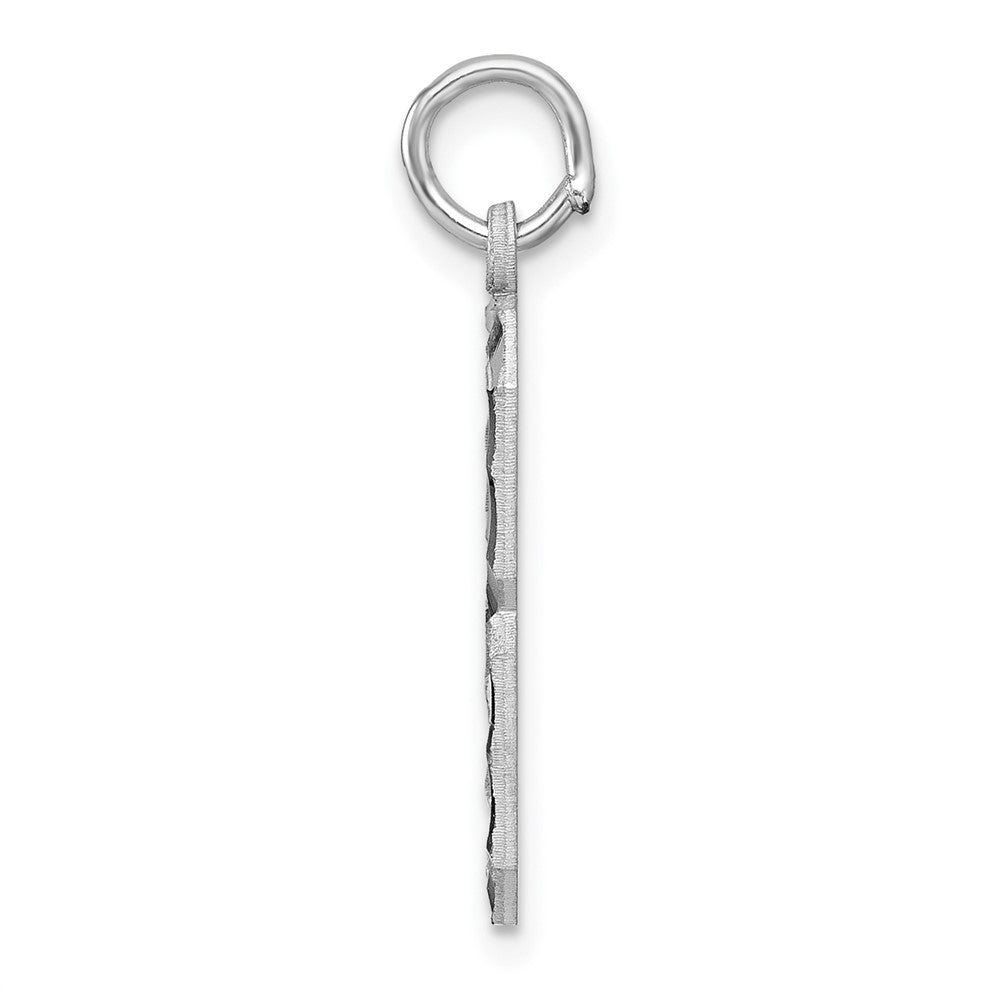 Alternate view of the Sterling Silver, Varsity Collection, Large D/C Pendant, Number 8 by The Black Bow Jewelry Co.