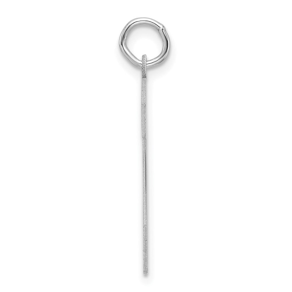 Alternate view of the Sterling Silver, Athletic Collection, XL Polished Number 2 Pendant by The Black Bow Jewelry Co.
