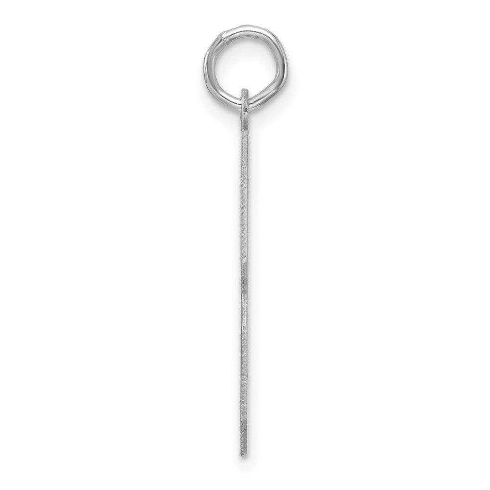 Alternate view of the Sterling Silver, Athletic Collection, XL Polished Number 3 Pendant by The Black Bow Jewelry Co.