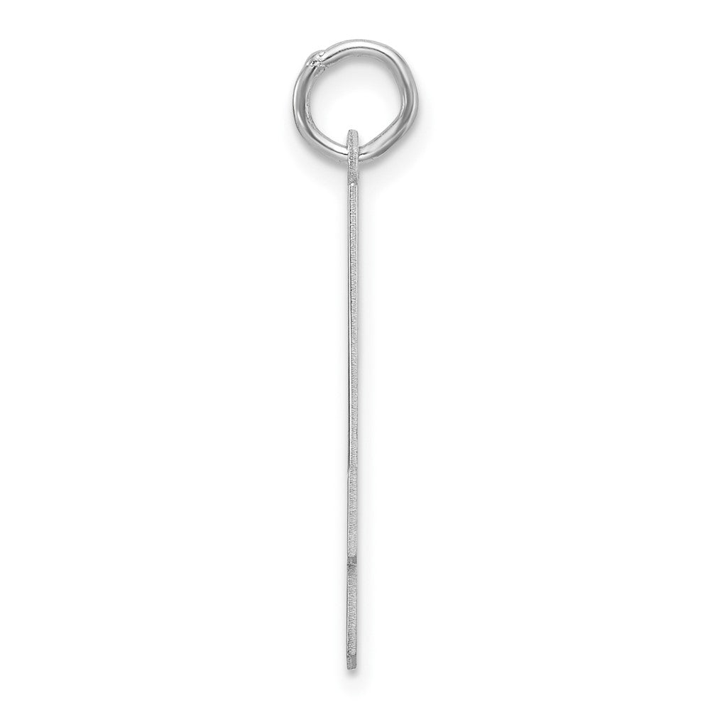 Alternate view of the Sterling Silver, Athletic Collection, XL Polished Number 4 Pendant by The Black Bow Jewelry Co.