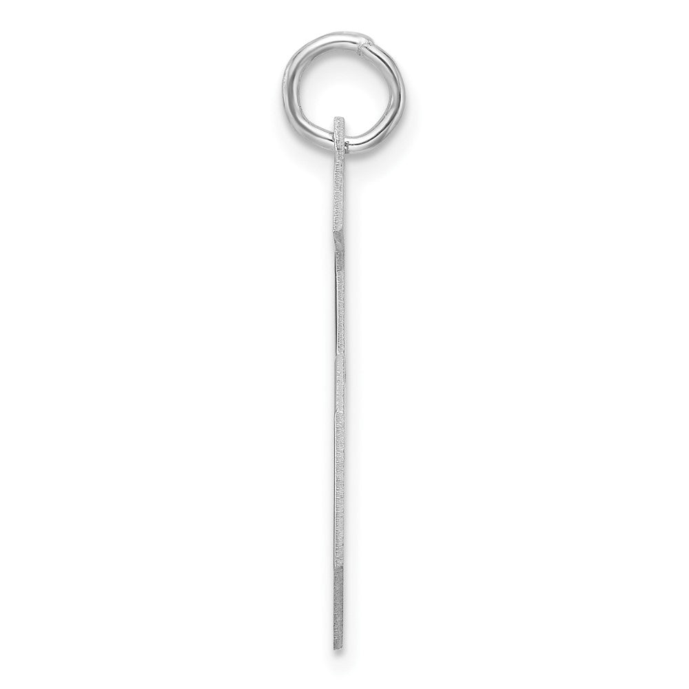 Alternate view of the Sterling Silver, Athletic Collection, XL Polished Number 5 Pendant by The Black Bow Jewelry Co.