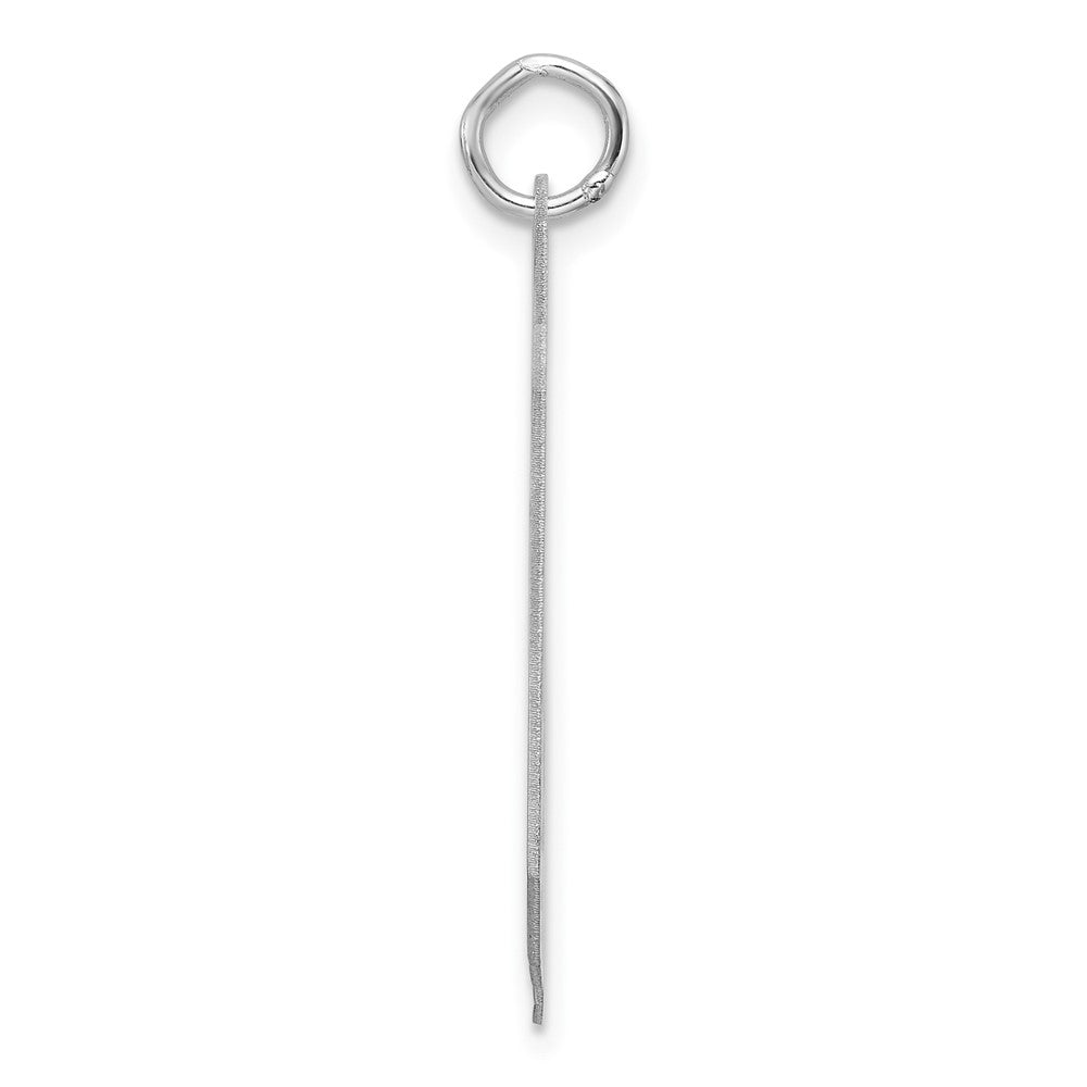 Alternate view of the Sterling Silver, Athletic Collection, XL Polished Number 99 Pendant by The Black Bow Jewelry Co.