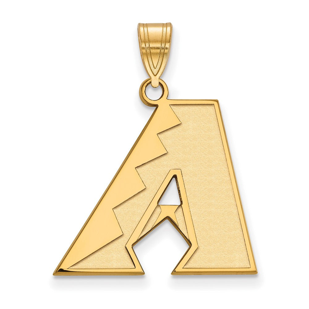 10K Yellow Gold MLB Arizona Diamondbacks Large Pendant, Item P33463 by The Black Bow Jewelry Co.