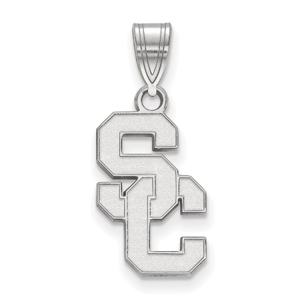 Sterling Silver University of Southern California Medium Pendant, Item P33491 by The Black Bow Jewelry Co.